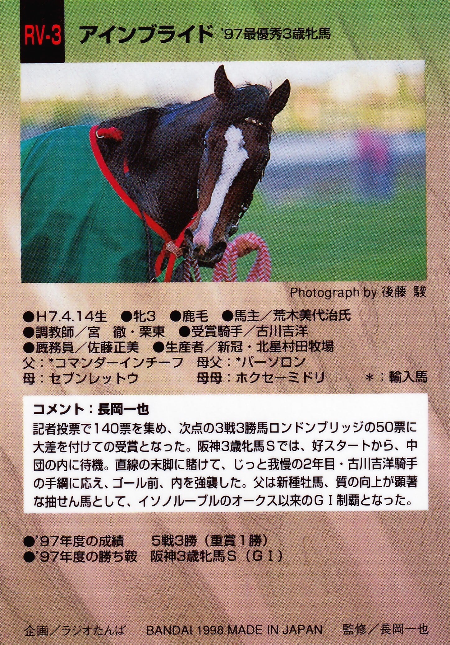 アインブライド：97年最優秀3歳牝馬「サラブレッドカード 97年下半期版