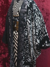 【即納品Mサイズ】ジョーゼット羽織　シロクマ　[B1241]