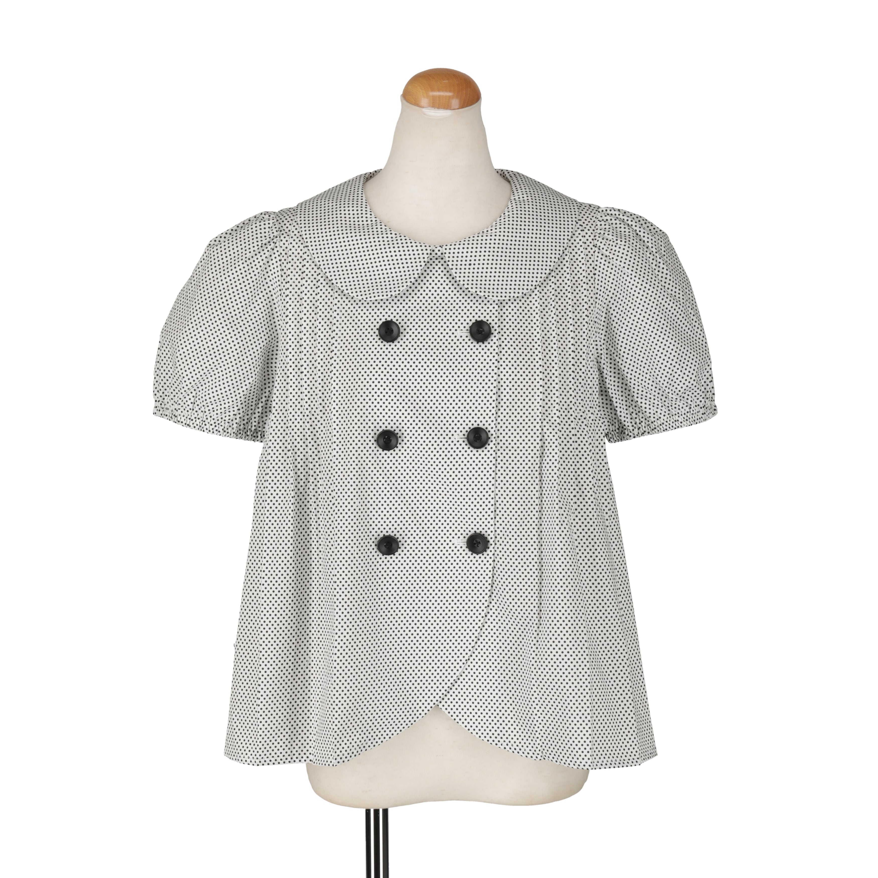 ダブルボタンブラウス　POLKADOTS
