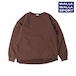 WALLA WALLA SPORT ワラワラスポーツ 13oz 米綿 後染め クルーネック スウェット 裾カットオフ ラフシルエット メンズ レディース 日本製 DARK BROWN