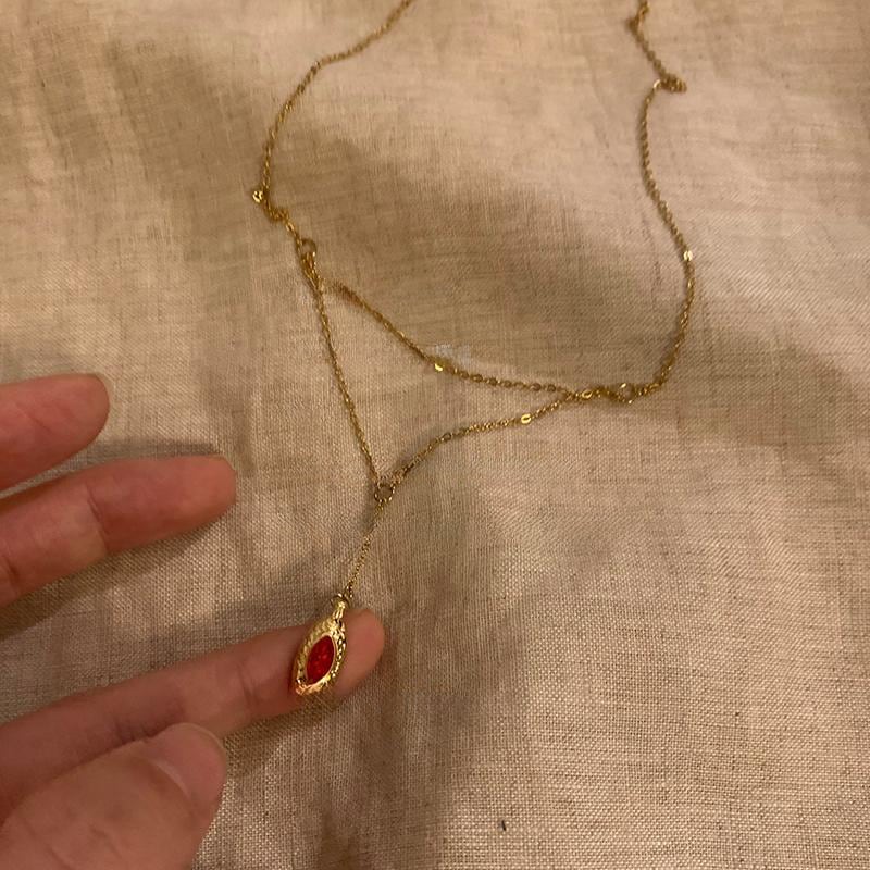 Somedayif中世の金色ネックレス