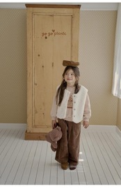 韓国子供服 / 26winter / GOGOPICNIC / テディベスト / キッズ / 冬服 *XS~XL*