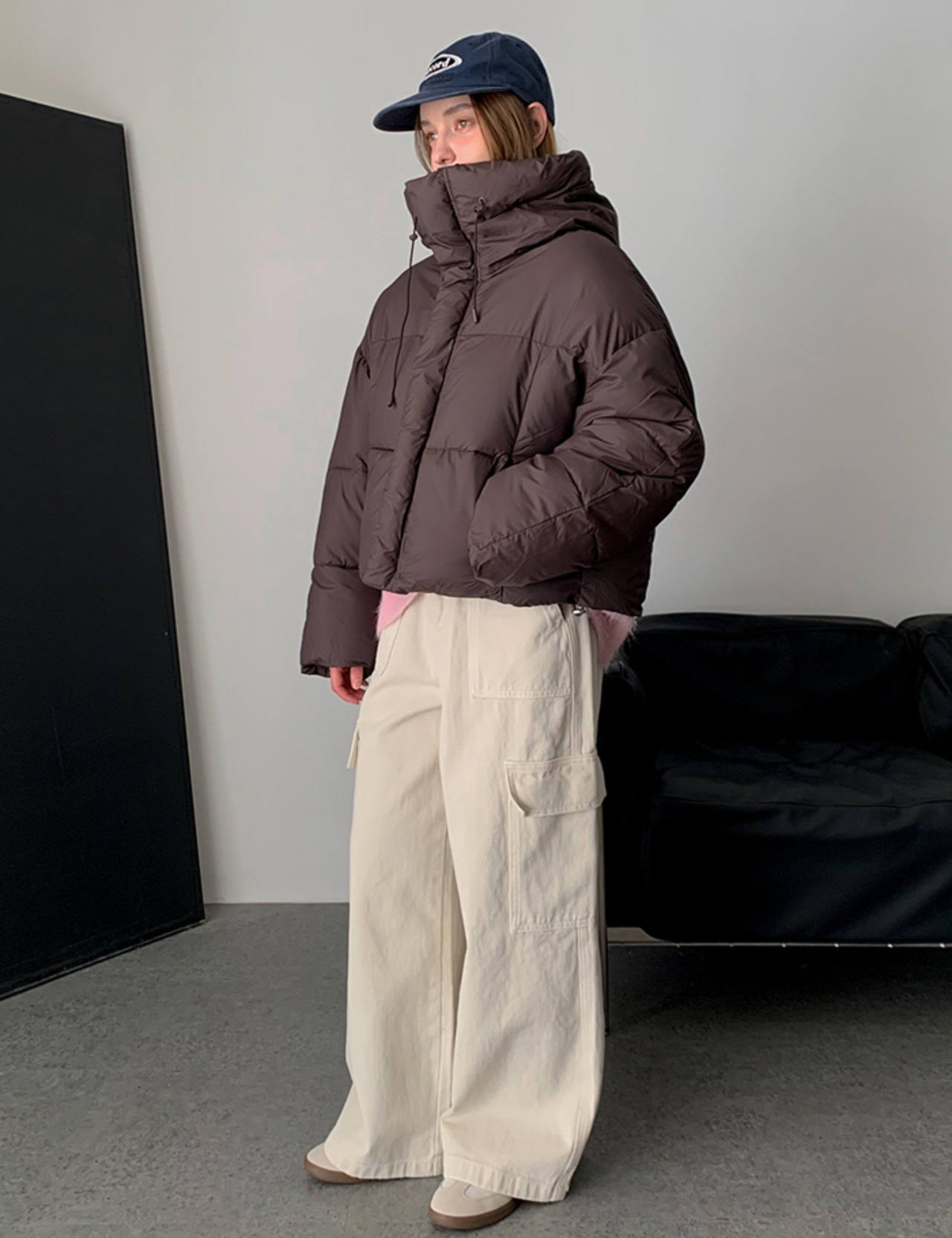 【新作５％OFF・3日間】Volume-Hoodie Padding Jumper_4colors