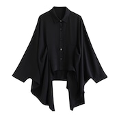 アシンメトリー ドレープ シャツ 00242