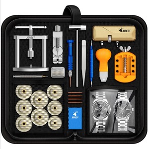【努力特価】JOREST腕時計修理工具セット+裏蓋閉め器、電池交換工具、こじ開け時計オープナー、時計ベルト調整、時計バンド交換工具、時計こうぐ、時計キット、時計でんち交換工具、バネ棒外し