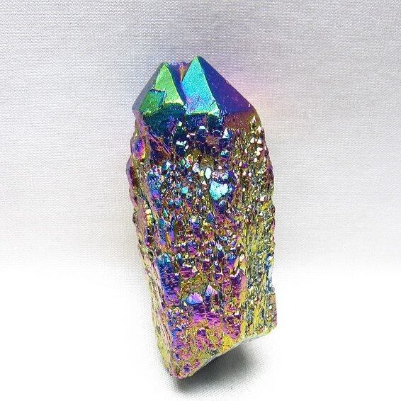 オーラクリスタル 原石 レインボーブルー エレスチャル オーラ水晶 一点物 171-8826