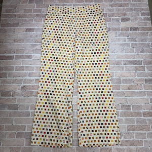 Ⓚ1970’S COTTON PANT 総柄 実寸W34 L29.5