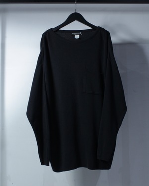 【Caka BLACK】“The J.Peterman Company” Guernsey Motif Vintage Loose Knit