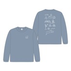sumika / 家々ロングスリーブTシャツ（アシッドブルー）