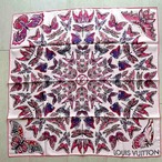 ルイヴィトン　スカーフ 　 LVカレ90 　 アゲハ蝶ピンク  12ACbt1-1