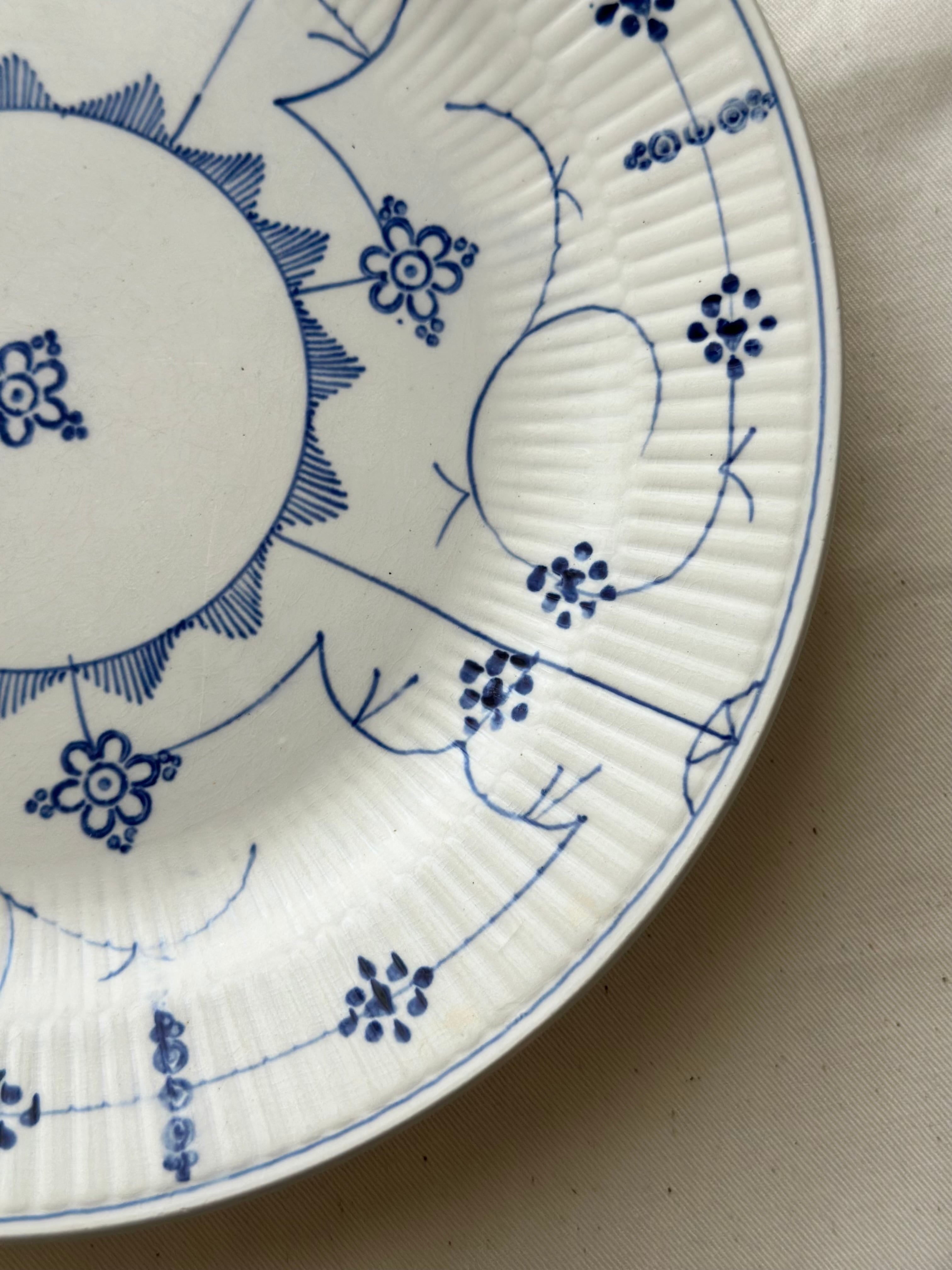 Sarreguemines サルグミンヌ / サキソニー柄の平皿プレート c