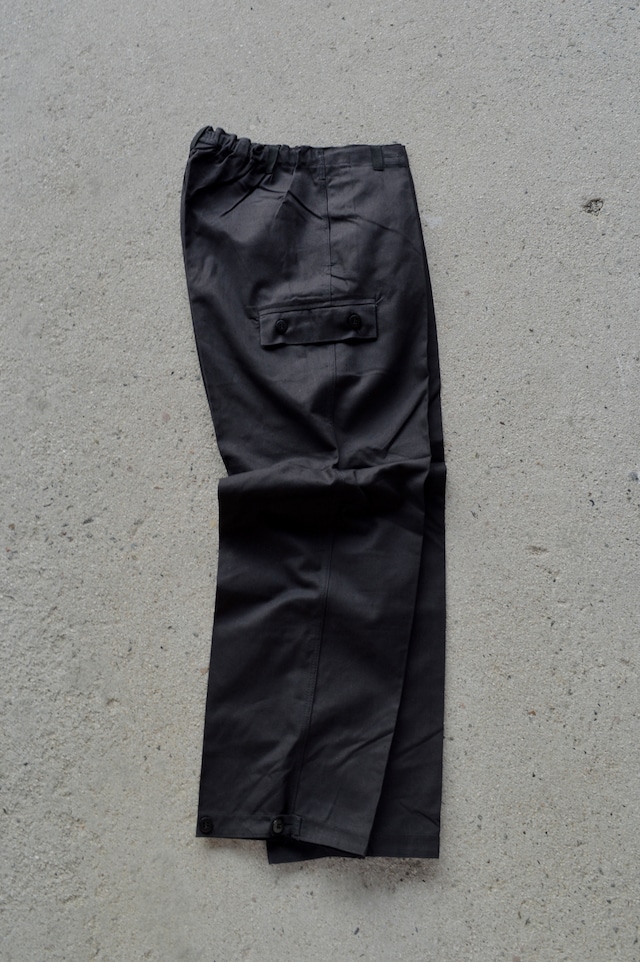 East German Army 80s Custom Dyed Black Dead Stock Fade Black Work Trouser 東ドイツ軍 1980年代 ワークトラウザー
