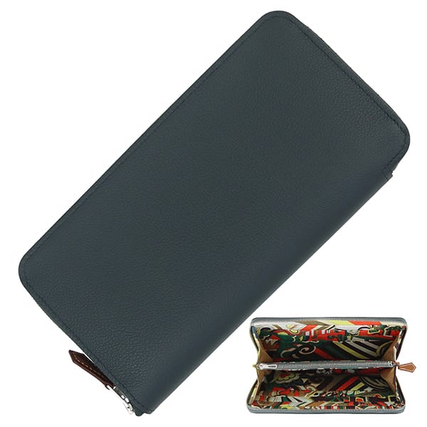New HERMES エルメス アザップロング シルクイン フォーヴル・レインボー グリミスティ ラウンドファスナー 長財布 新品