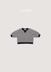韓国子供服 / 26Autumn / 〖取寄〗valubebe / オール ストライプ MTM / ベビー服 / キッズ服 *6M~S*