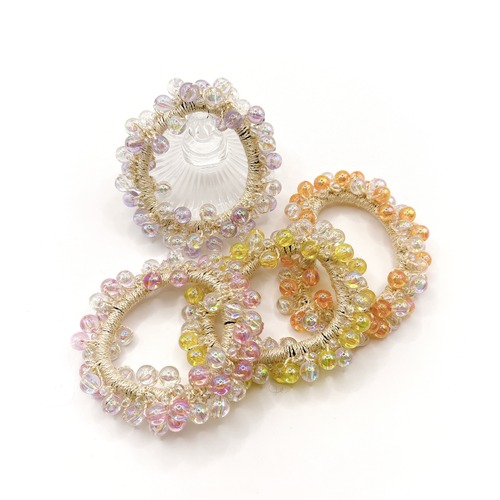 透明感のビーズシュシュ/