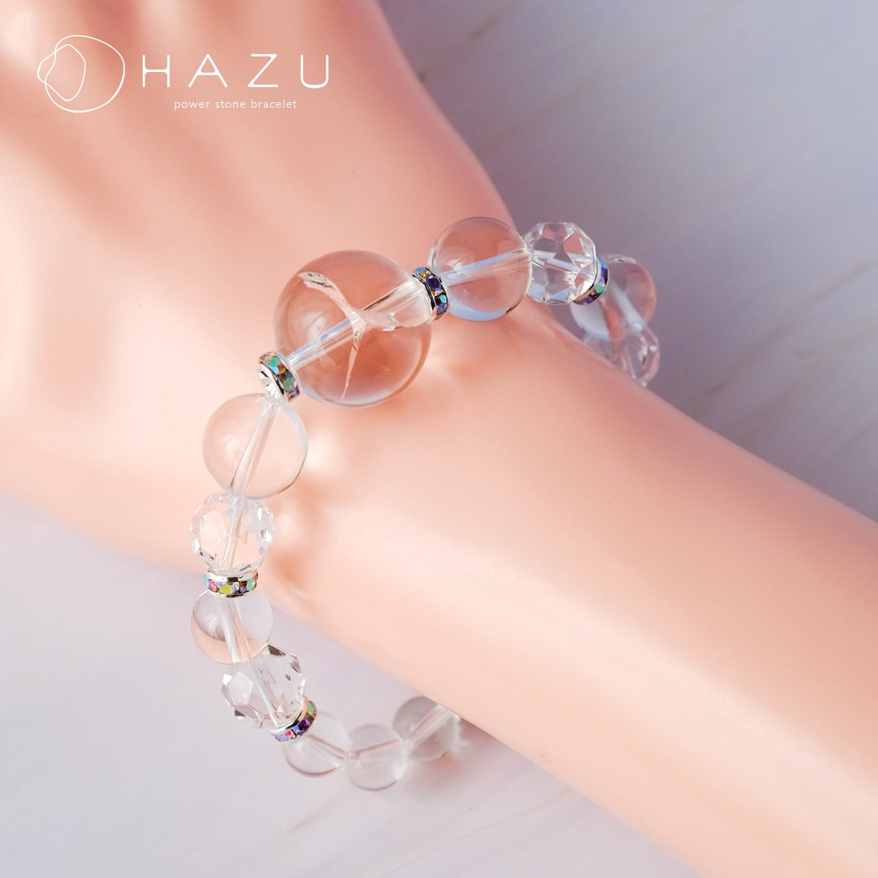 天然モルダバイト貔貅・アイリスクォーツ虹入り・ブレスレット （幸運・金運） 天然モルダバイト貔貅・アイリスクォーツ虹入り・ブレスレット