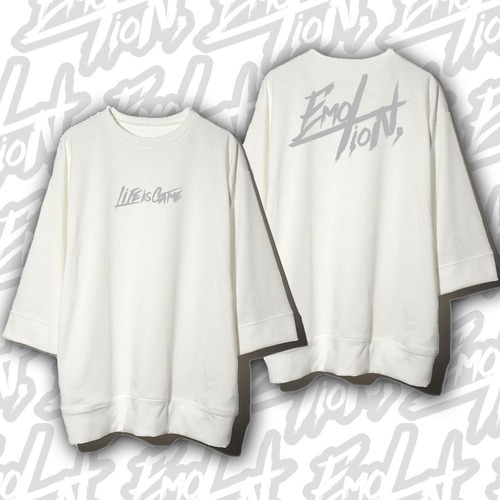 EmotioN DropShoulder Middle sleeve Sweat ［WHITE］