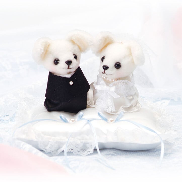 洋装チワワ の リングピロー 手作りキット 犬 ウェルカムドール 幸せデリバリー（ギフト・結婚式アイテム・手芸用品の通販）