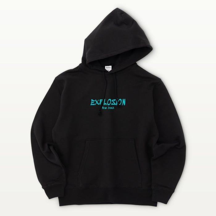 embroidery brand name hoodie black | Pay ID