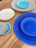 作山窯のSAKUZAN Stripe 丸皿L 美濃焼　お正月