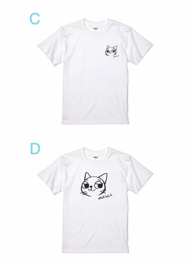 ミュシャ「 ver.merci 」Tシャツ 【ホワイト】◇ステッカー付き