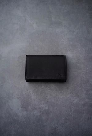 VU PRODUCTleather mini wallet Black