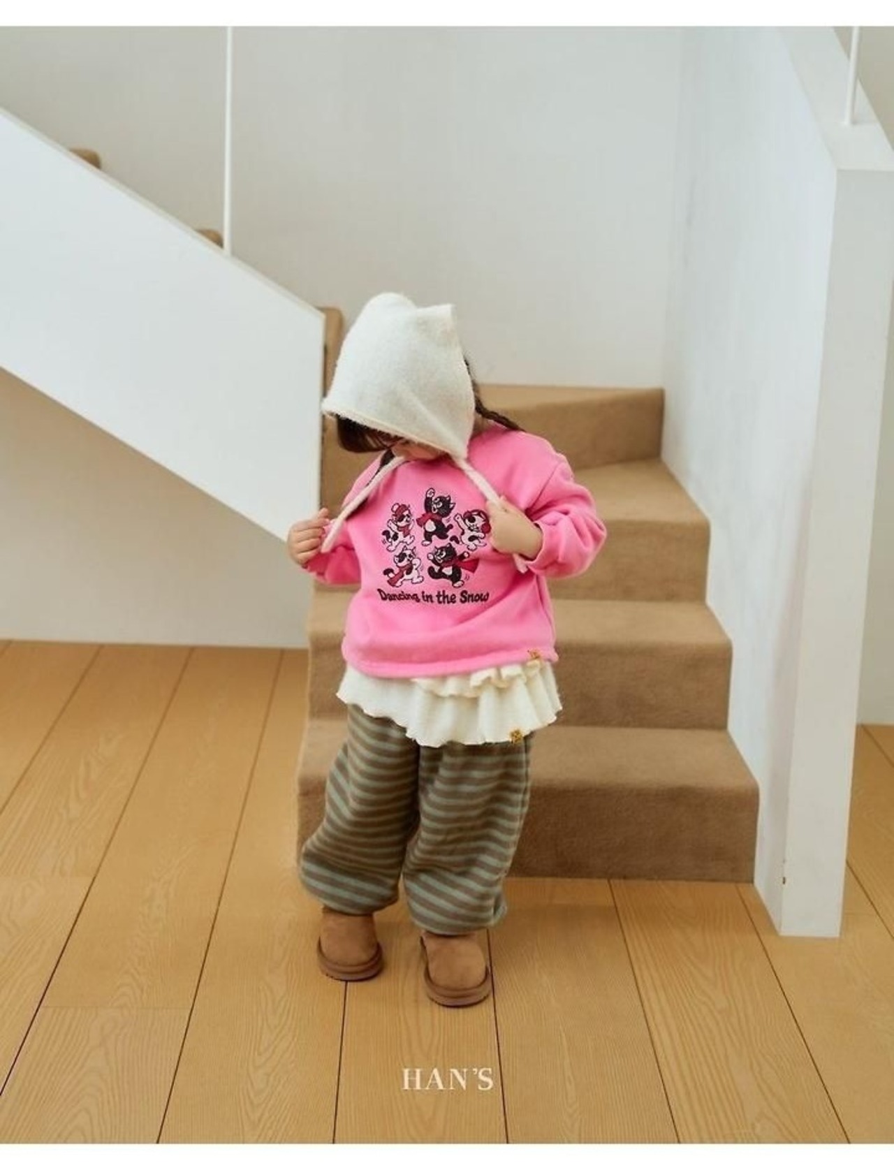 ハンス / Hans / マルチボーダージョガーパンツ / 韓国子供服 / キッズ / 26winter〖取寄〗*XXS~JS*