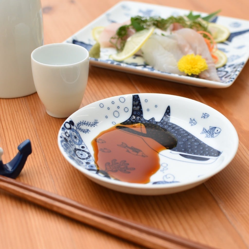 【natural69】【波佐見焼】【ココマリン】【cocomarine】【小皿】 【約13cm】 波佐見焼 食器 北欧 醤油皿 しょうゆ皿 取皿 サンゴ イソギンチャク カクレクマノミ 海水魚