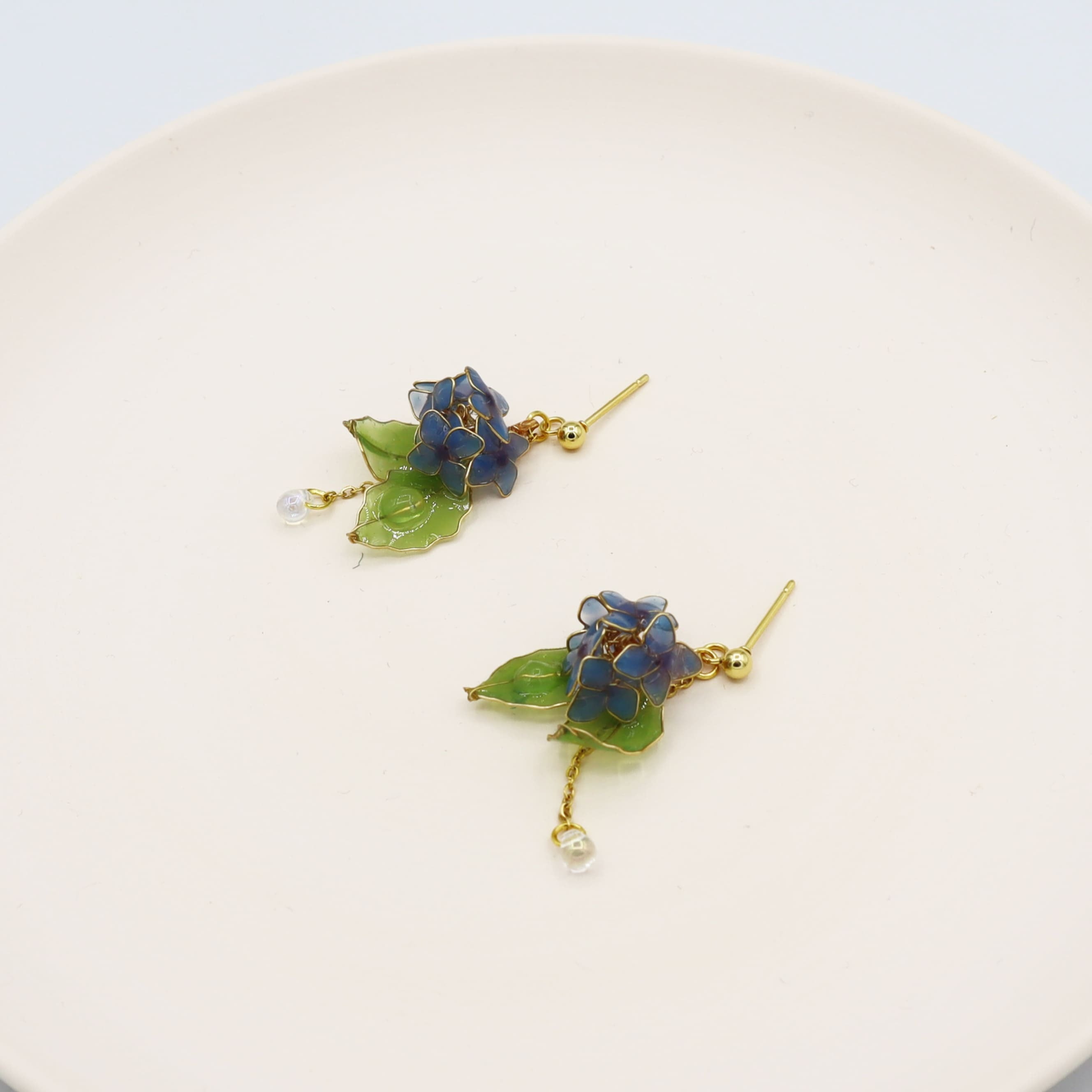 紫陽花ピアス（blue）