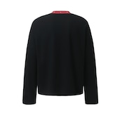 VINTAGE ストリート スタッズネック プリントワッフルロングTシャツ T2226