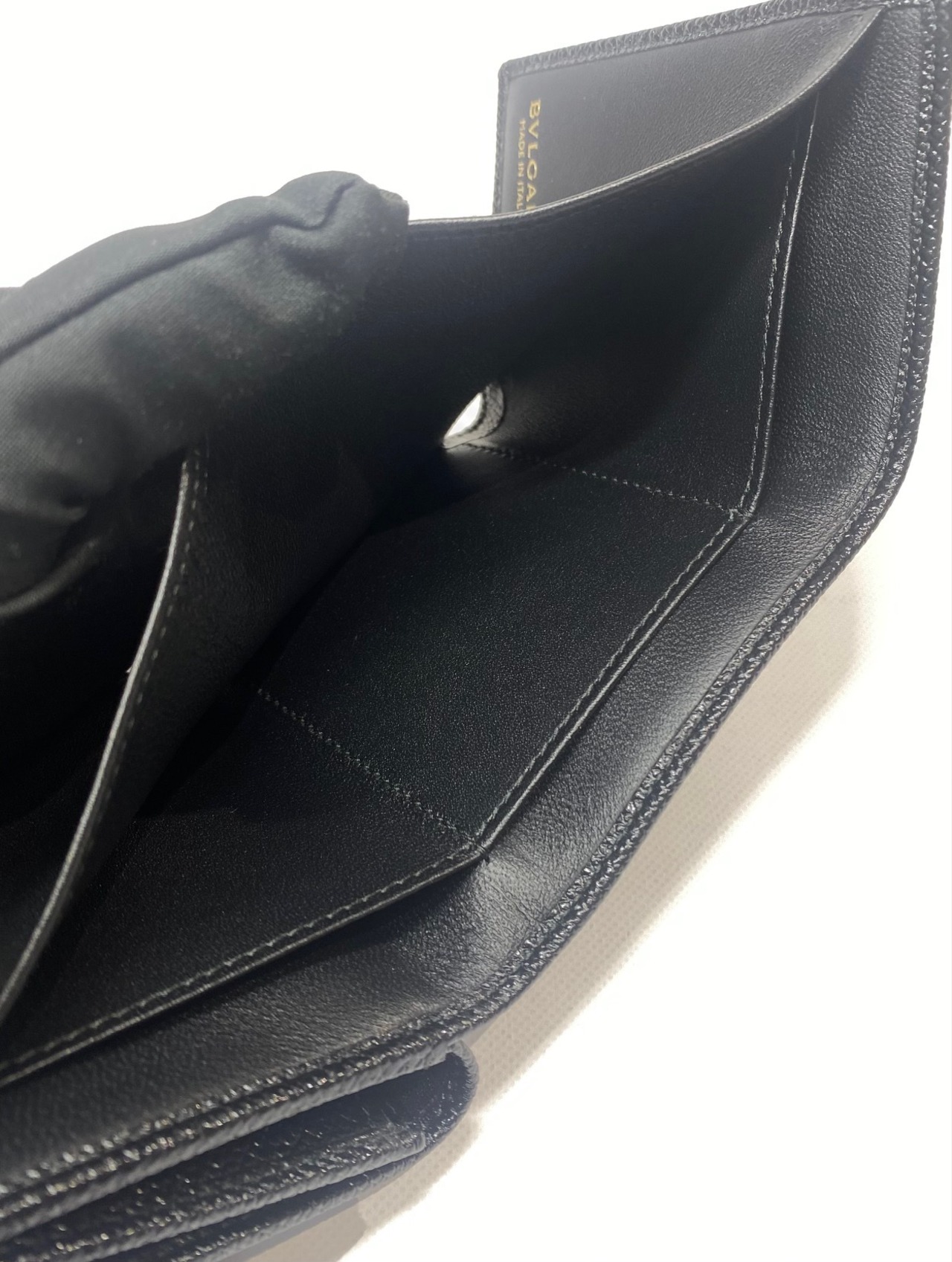 BVLGARI ブルガリ 三つ折り財布 レディース 288648 GRAIN/BLK