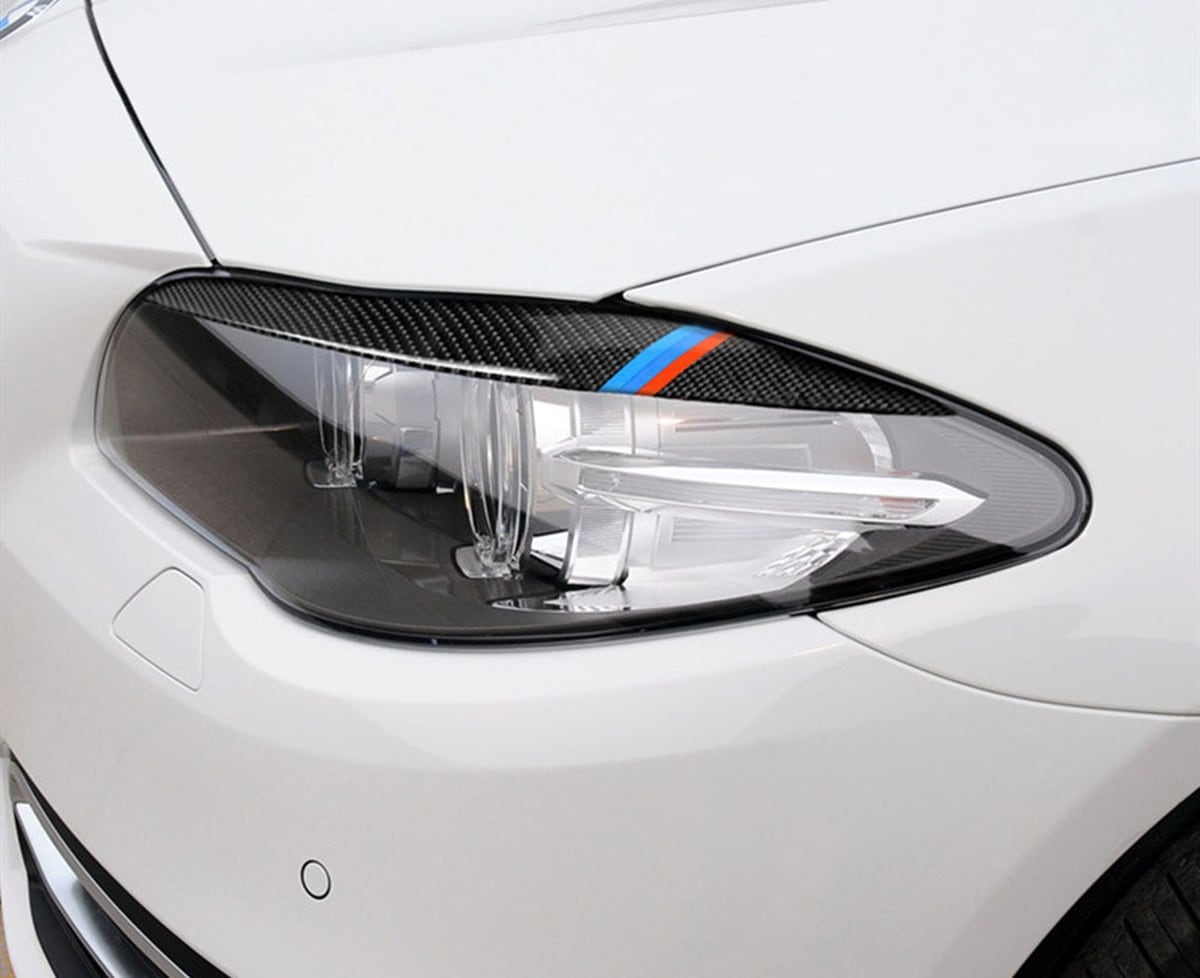 アイライン カーボン BMW F10 5シリーズ 2011-2017 ヘッドライト ドレスアップ ライトカバー ABC-Patch