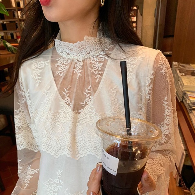 Lace layered blouse set 00634