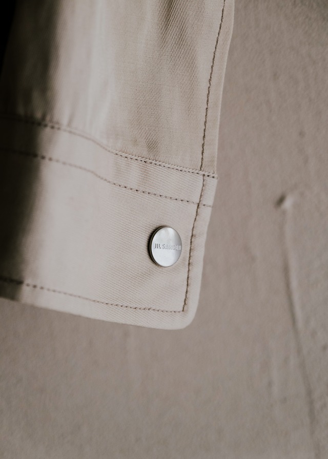 JIL SANDER 09SS zip up cotton tailored jacket designed by RAF SIMONS