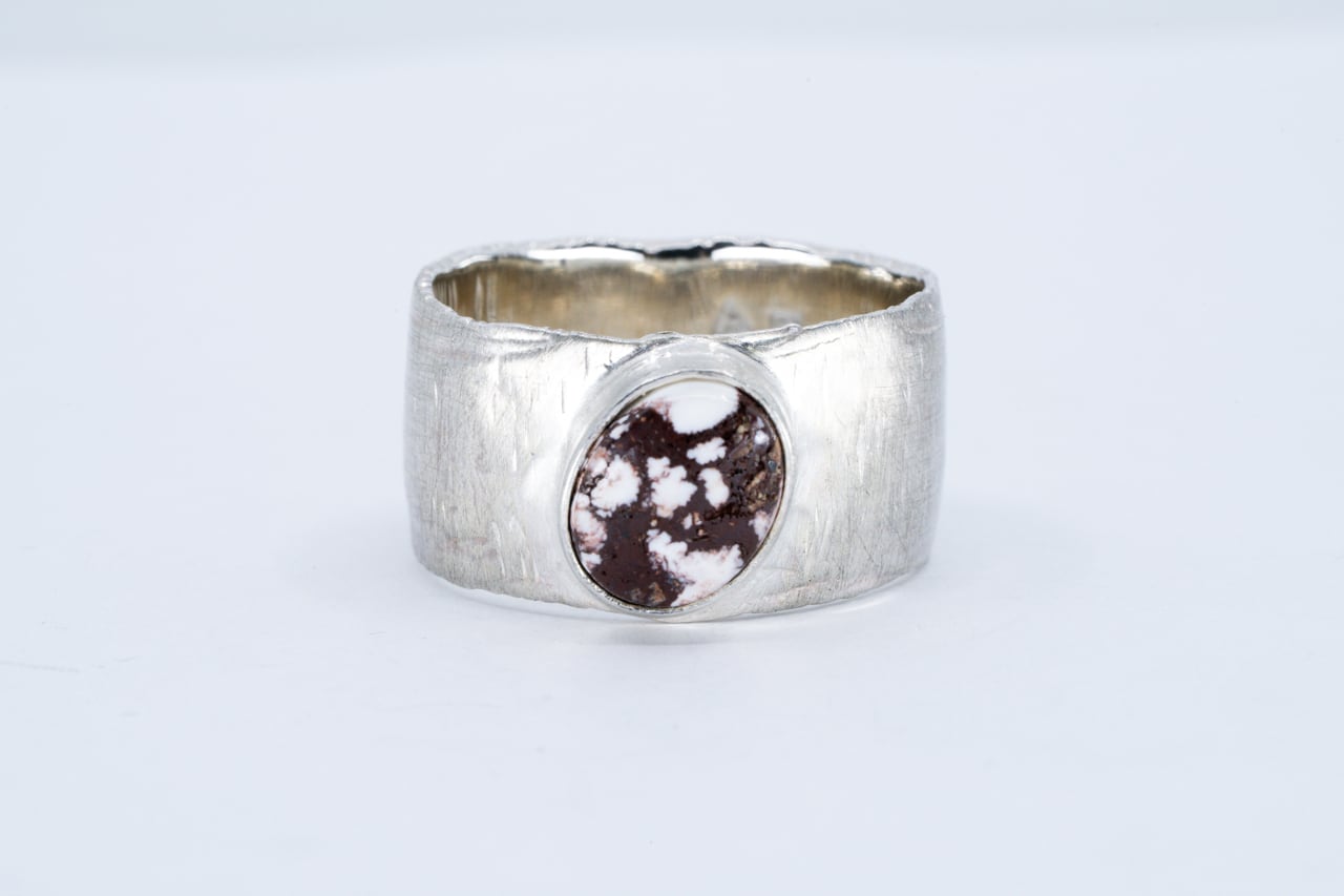 R-110 Bark Ring(L) wild horse | WAKAN SILVER SMITH online store