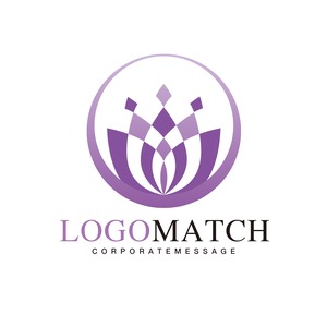 輝く蓮の花のロゴ