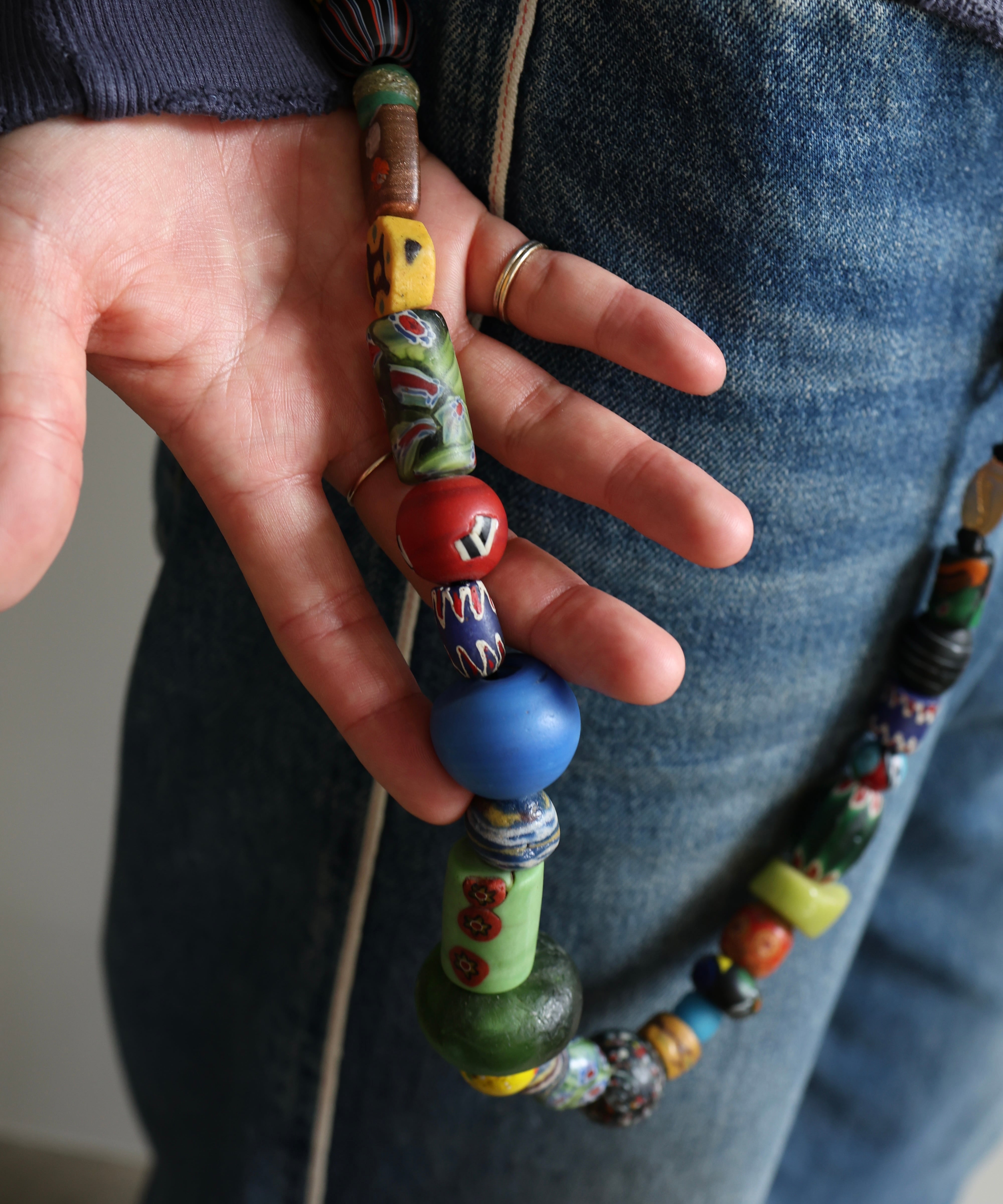 Lamrof /LM-26FW-AC01 AFRICAN BEADS CHAIN by SHITABAKABA