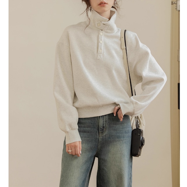 Stand Up Collar Sweatshirt KRE1956