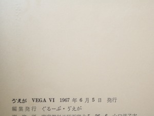 （雑誌）ヴぇが　（ ぇが、VEGA、ヴェガ）　第6号　/　山口洋子　吉行理恵　吉原幸子　山本道子　他　[32715]