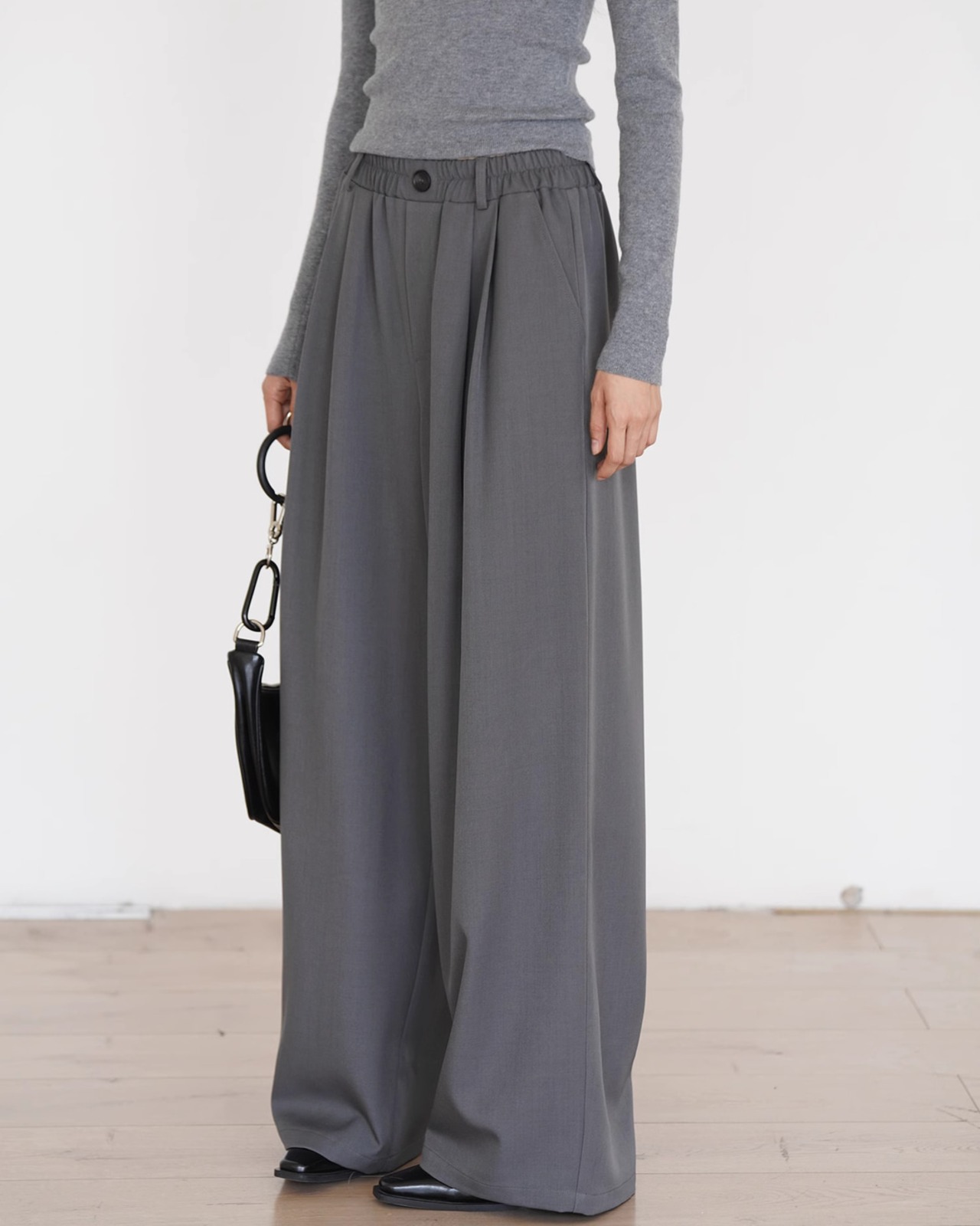Tuck waist wide Pants　T20172