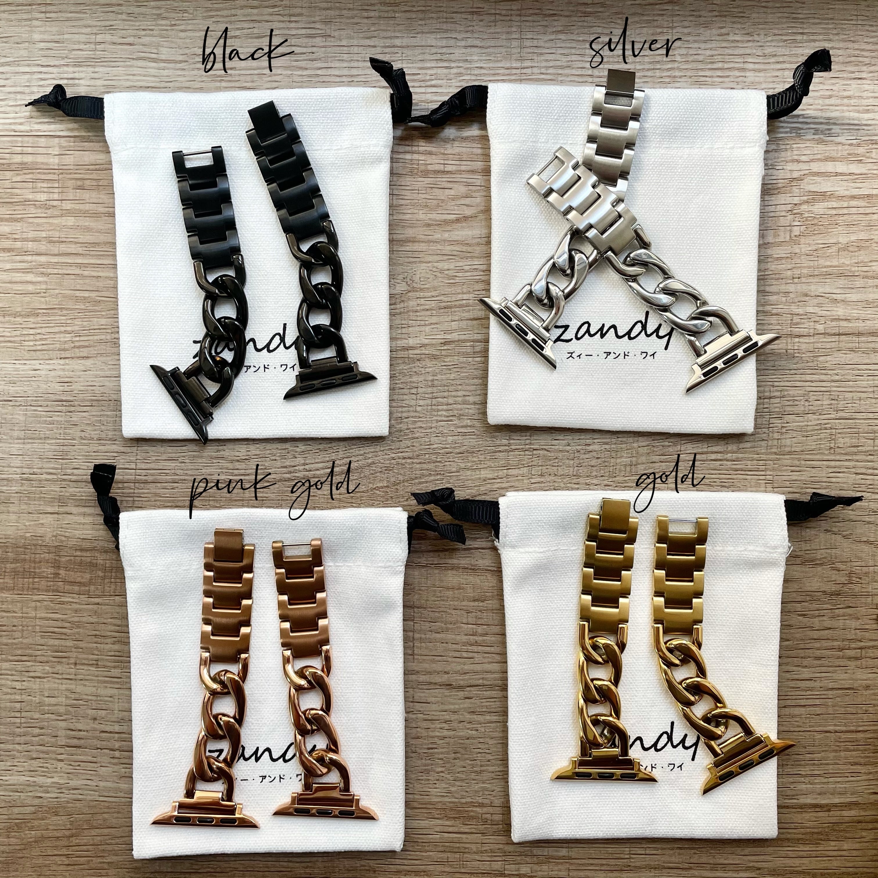 定番チェーン】B024 アップルウォッチバンド ステンレスチェーン