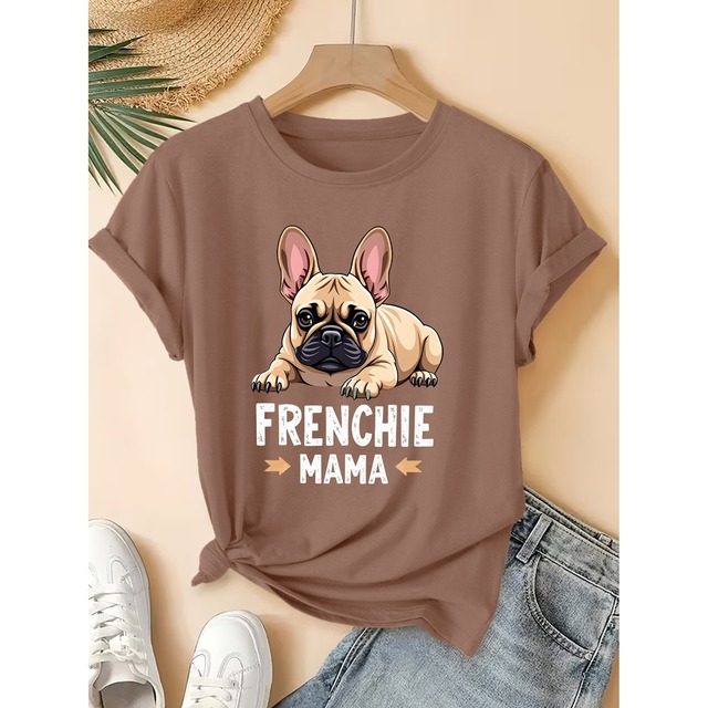 T-shirt 　-Frenchie mama-　　t-item-0021