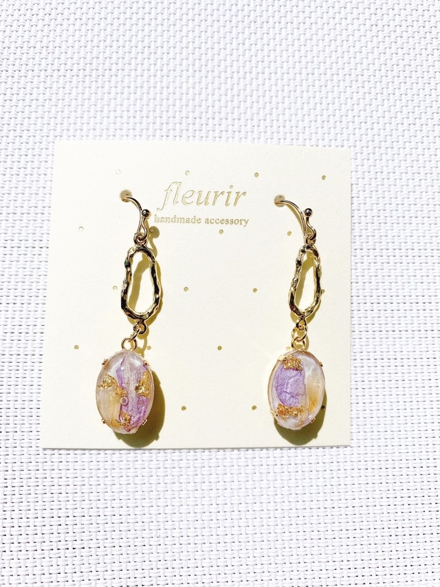 fleurir レジンフラワーピアス