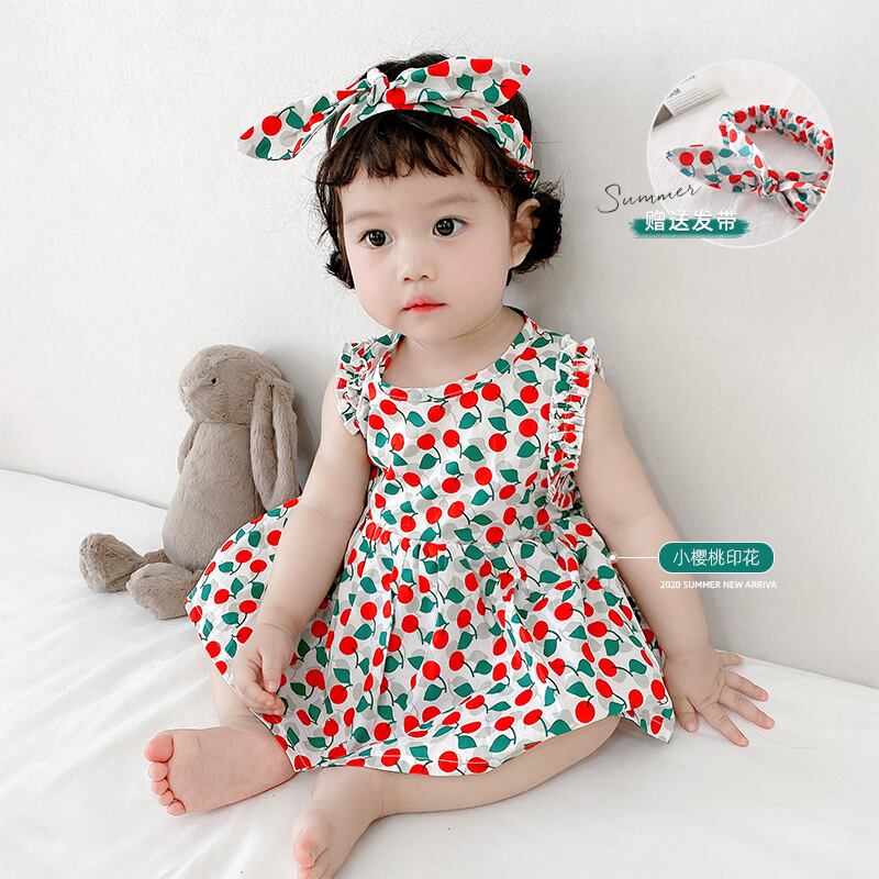 サマーノースリーブワンピースロンパース オールインワン 夏物 超面白いベビーショップ29058295390