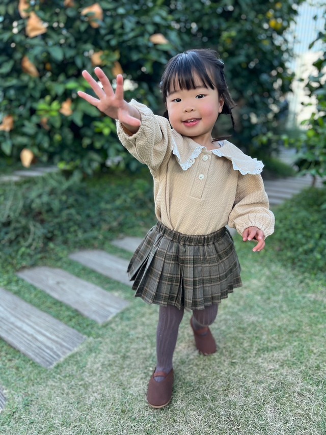 ラスト1 beigeS【即納】<Anne shirley>  Bell pleated skirt bloomer