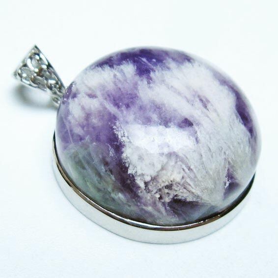 エンジェルフェザー フローライト ペンダント 一点物 メール便可 [M便 1/20] 112-12057