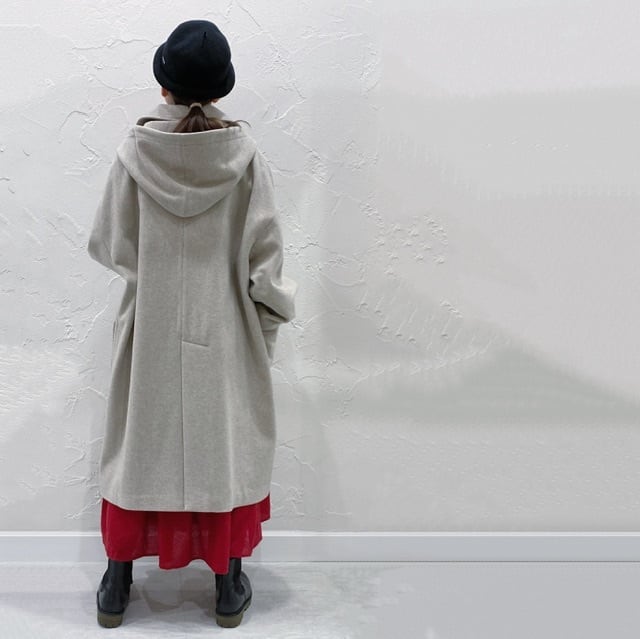 maison de soil wool mossa hood coat | CoCo Cuore