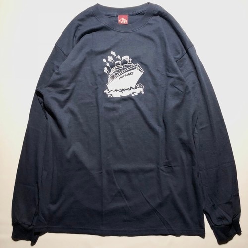 MANWHO / "万風船" LONG SLEEVE TEE (NAVY)