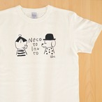 Tシャツ [ねこといぬと：帽子] アイボリー