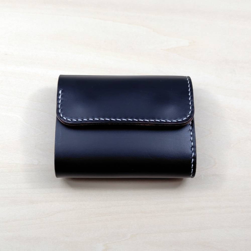 ミニウォレット 三つ折り コンパクト 財布 クロムエクセル/サドル